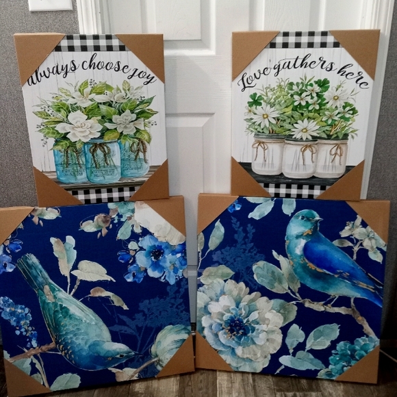 Lisa Audit Indigold Series Art & 2 additional Farmhouse Style Canvas Prints - Picture 1 of 8